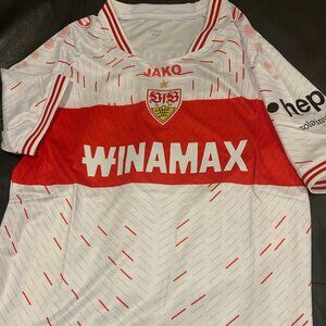 GERMANY Bundesliga Vfb STUTTGART FC Men's JERSEY Sz M,L,XL,2XL By Jako